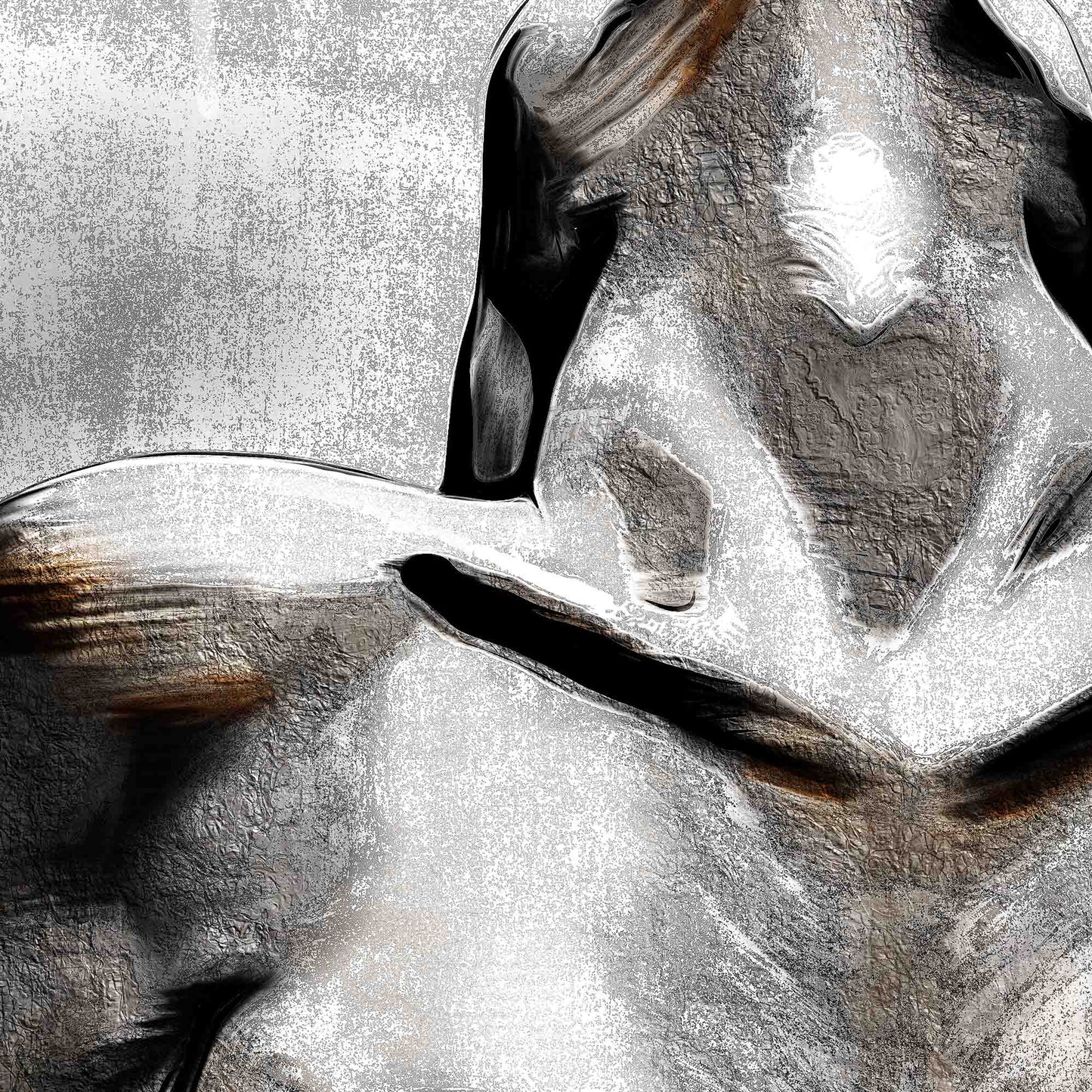 Contemporary Female Figure Painting | Unapologetic Strength by Kendra Taylor Art, part of the Bare Confidence Chronicles Collection | Close-up Detail