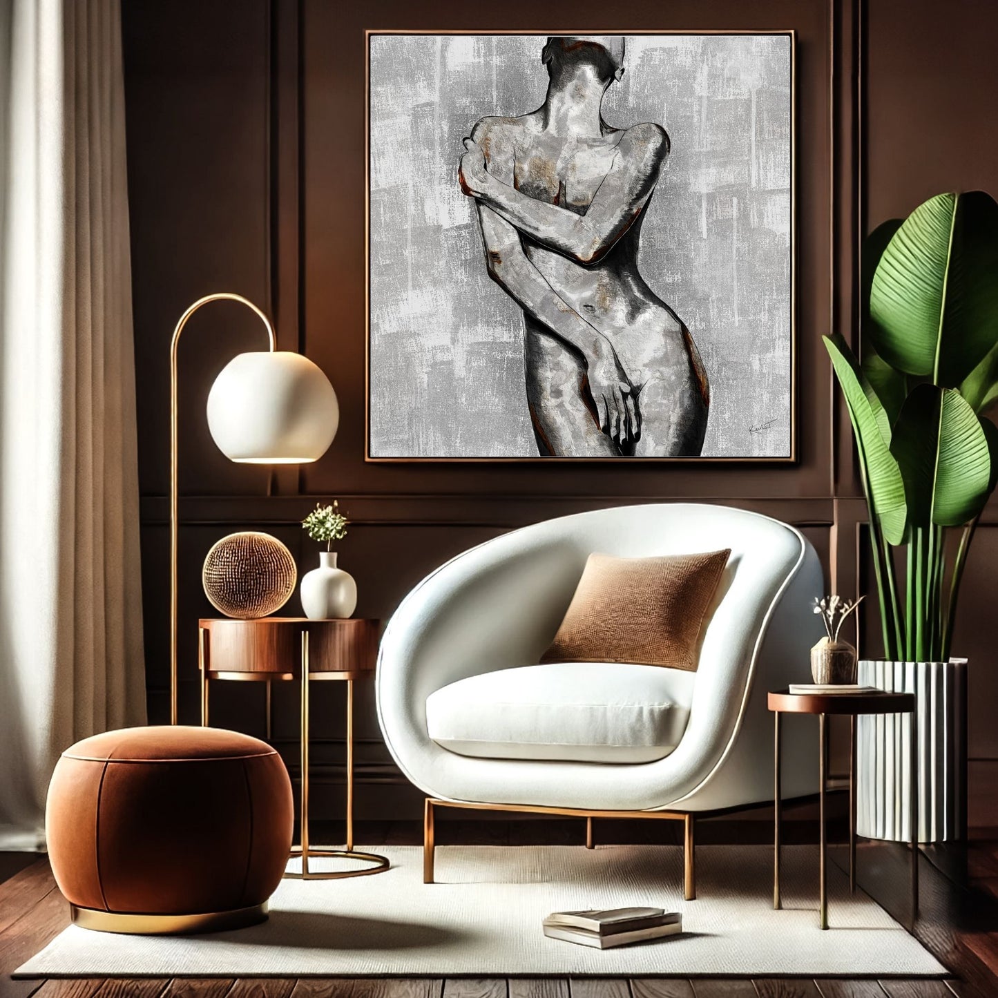 Contemporary Figurative Fine Art Painting | Fearless Vulnerability by Kendra Taylor Art, part of the Bare Confidence Chronicles Collection