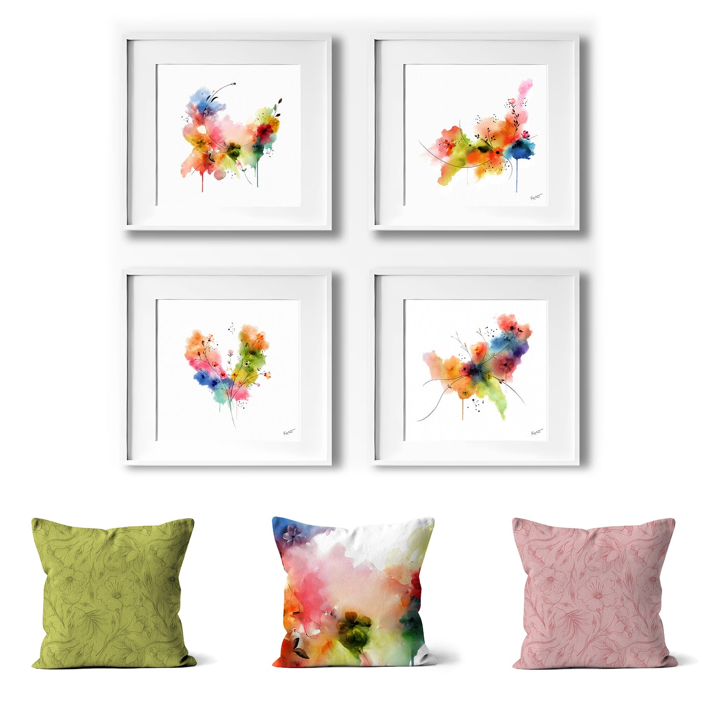 Set of 4 Gallery Wall Art Prints | A Year Unfolds - Spring