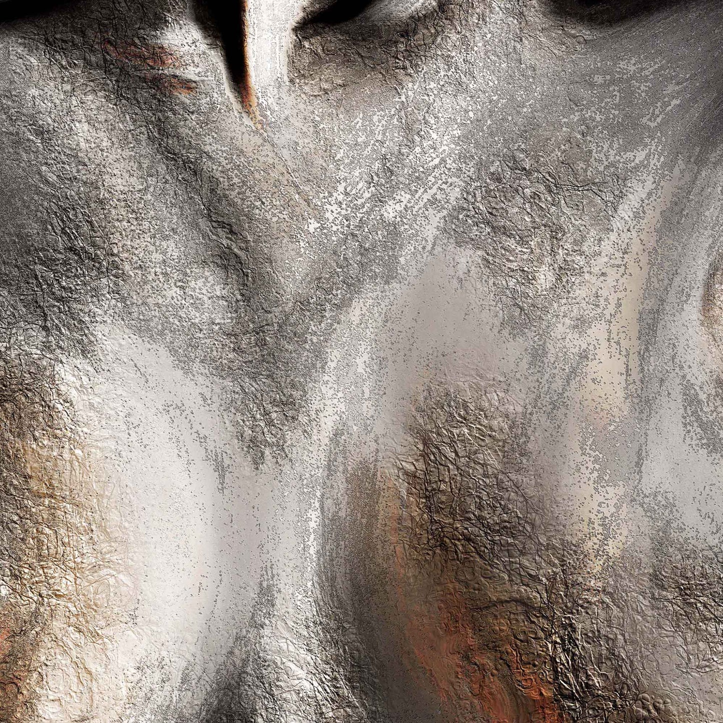 Unique Modern Female Figure Painting | Courage in the Flesh, part of the Bare Confidence Chronicles Collection by Kendra Taylor Art | Close-up of detail and texture