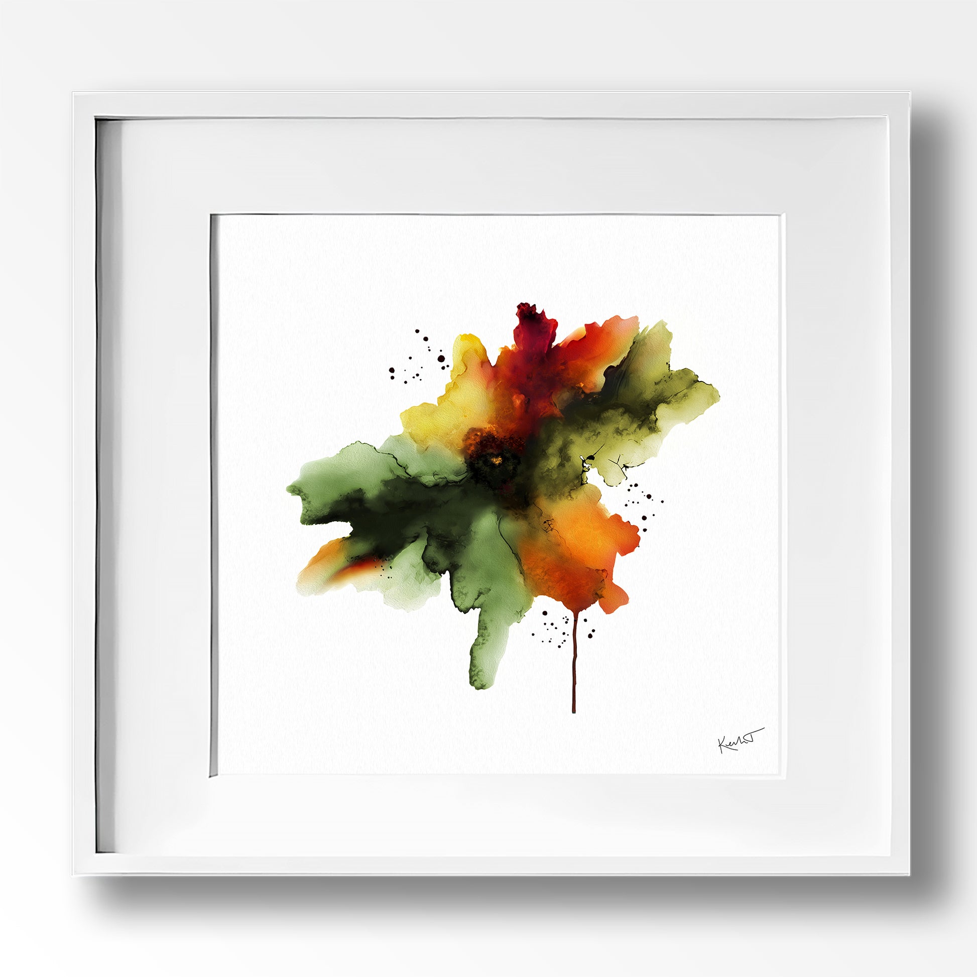 Set of 4 Autumn-Inspired Abstract Prints by Kendra Taylor Art | Perfect for your gallery wall.