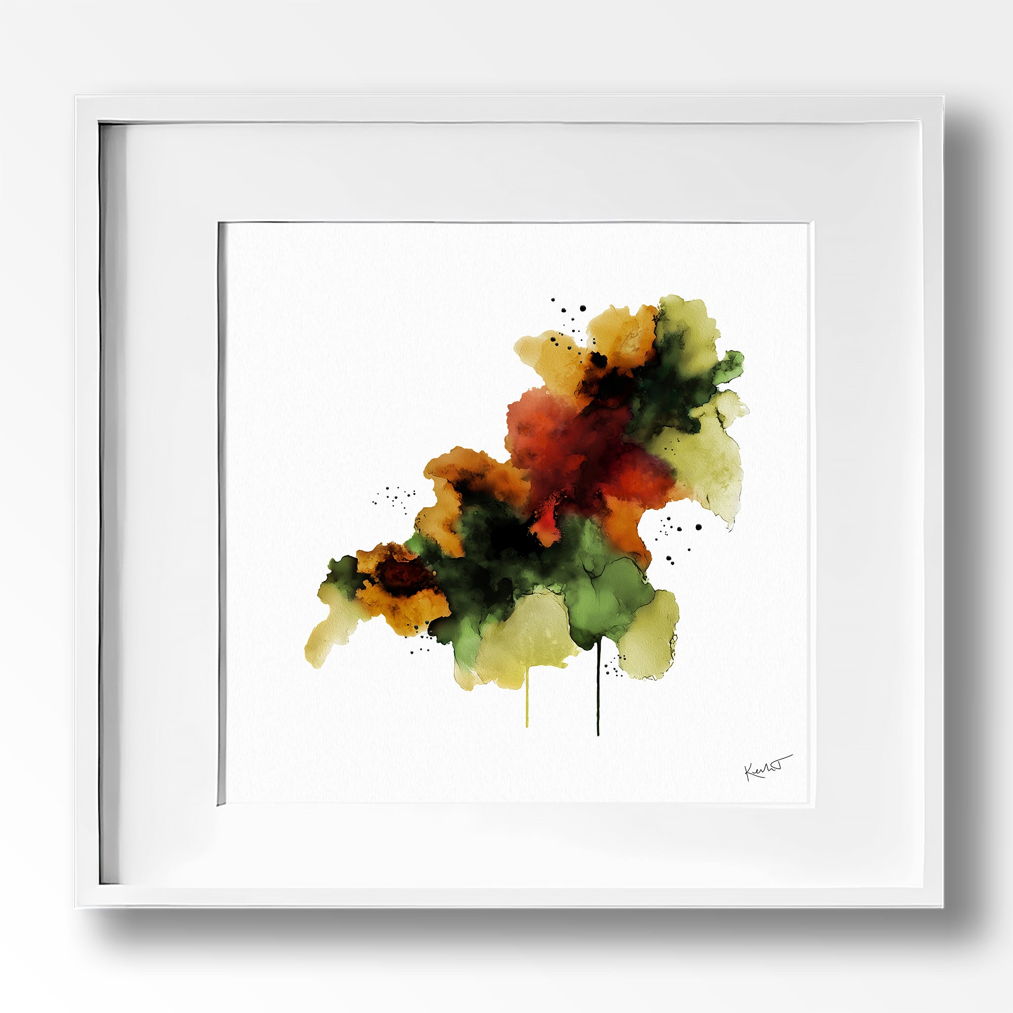 Set of 4 Autumn-Inspired Abstract Prints by Kendra Taylor Art | Perfect for your gallery wall.