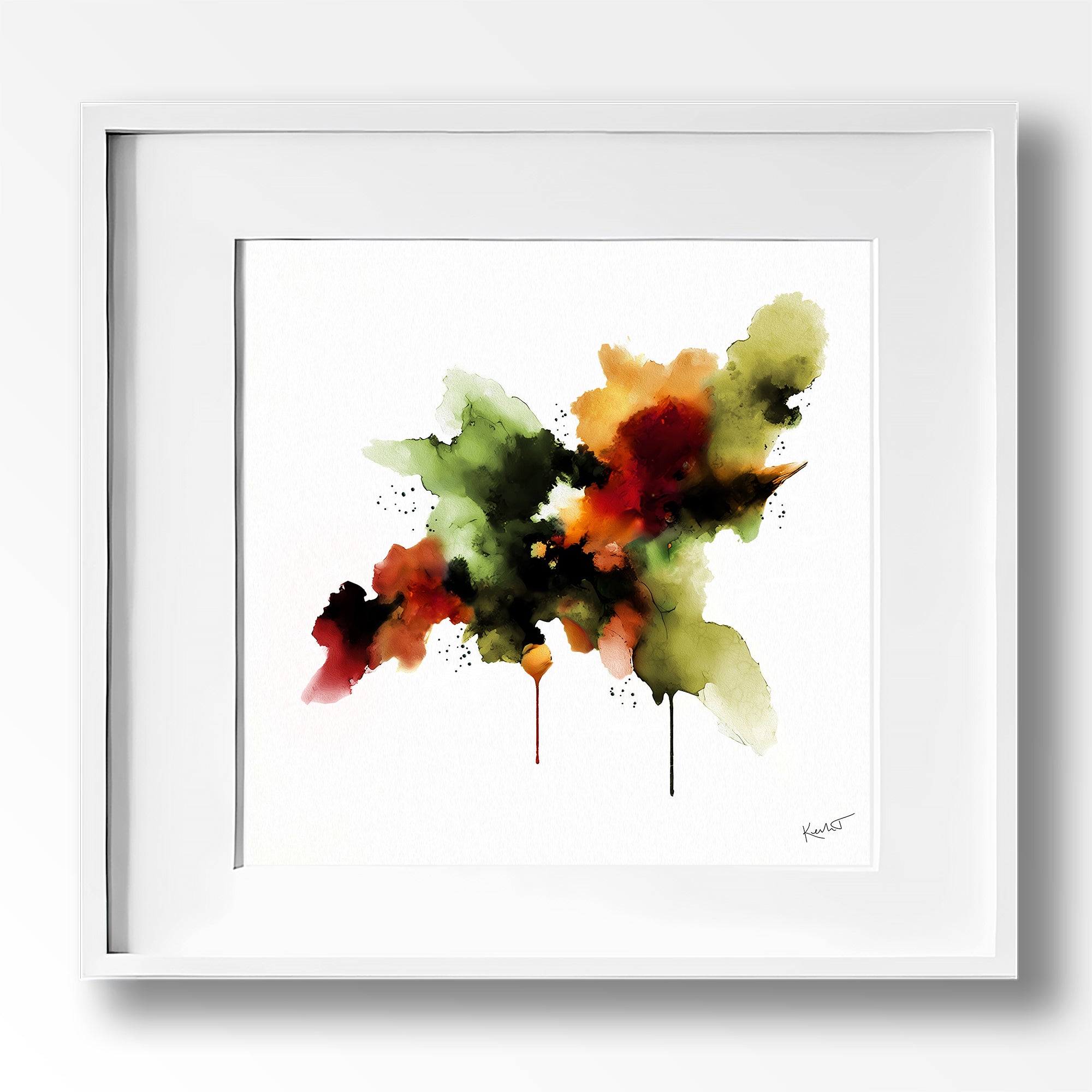 Set of 4 Autumn-Inspired Abstract Prints by Kendra Taylor Art | Perfect for your gallery wall.