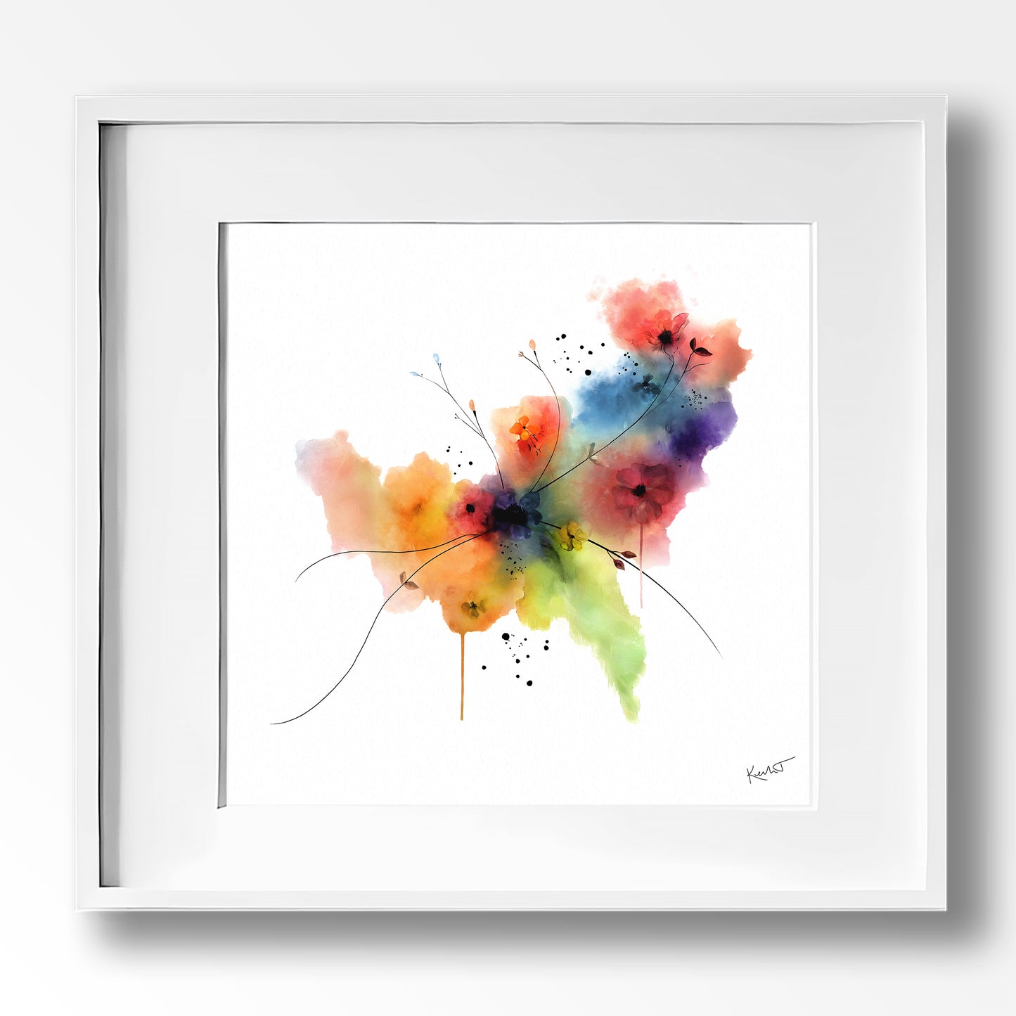 Set of 4 Spring-Inspired Abstract Prints by Kendra Taylor Art | Perfect for your gallery wall.