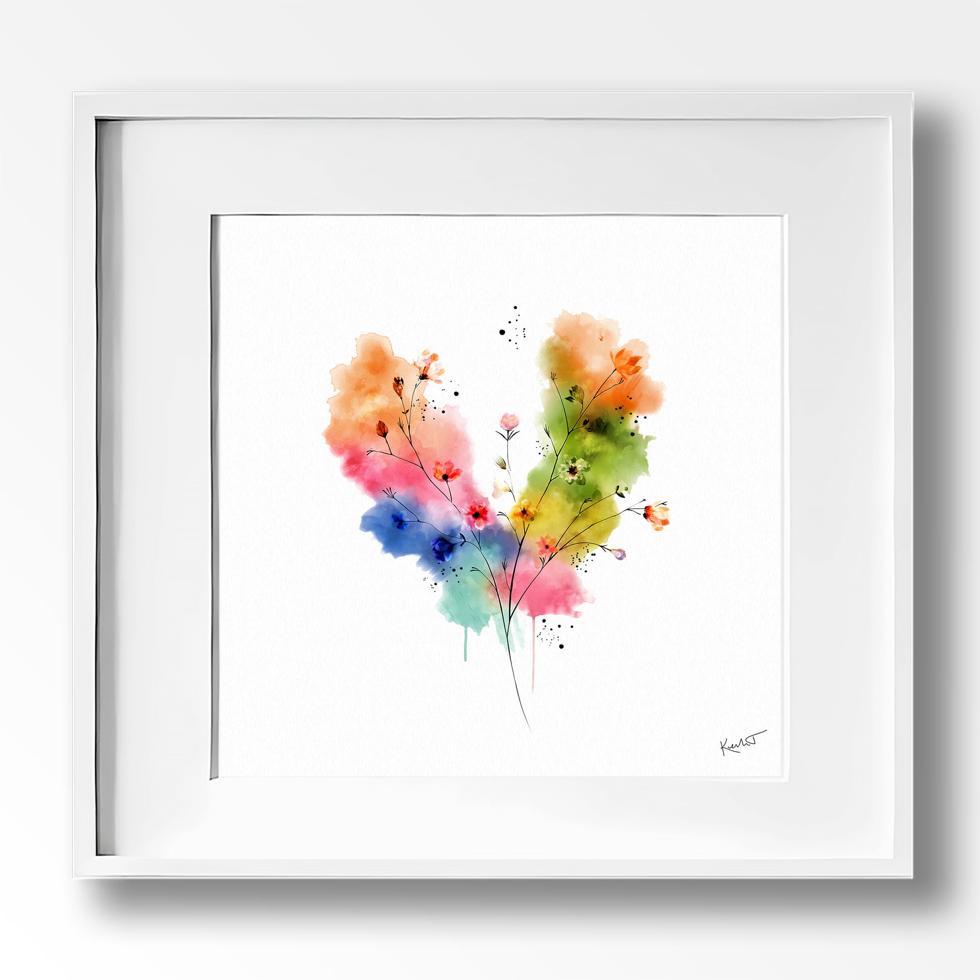 Set of 4 Spring-Inspired Abstract Prints by Kendra Taylor Art | Perfect for your gallery wall.