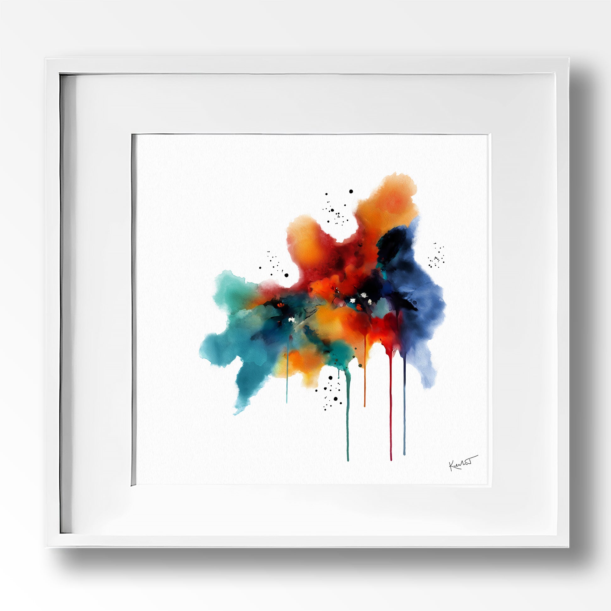 Set of 4 Summer-Inspired Abstract Prints by Kendra Taylor Art | Perfect for your gallery wall.