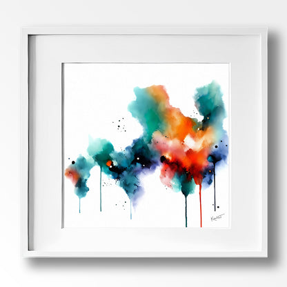 Set of 4 Summer-Inspired Abstract Prints by Kendra Taylor Art | Perfect for your gallery wall.