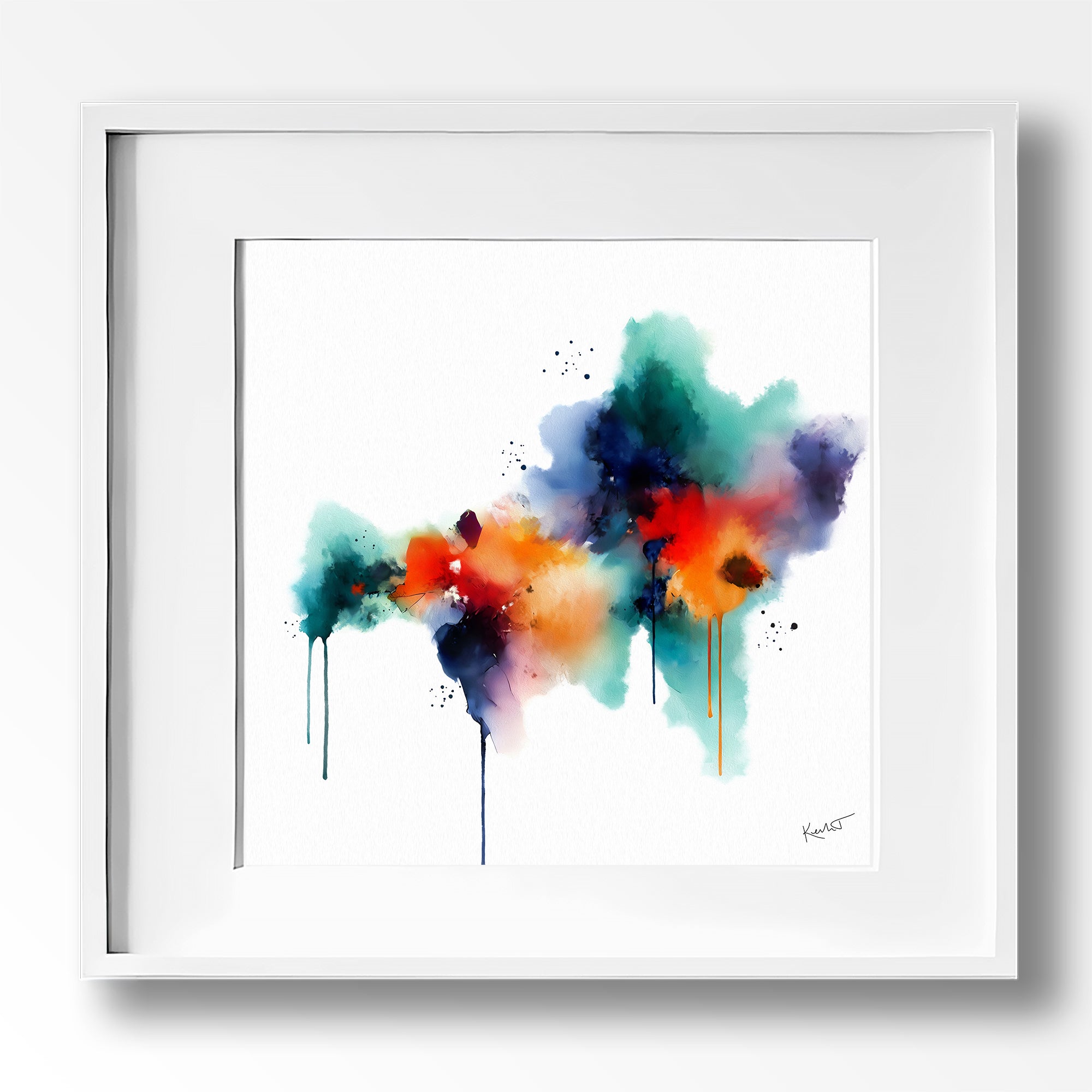 Set of 4 Summer-Inspired Abstract Prints by Kendra Taylor Art | Perfect for your gallery wall.