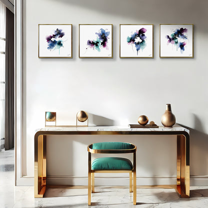 Set of 4 Winter-Inspired Abstract Prints by Kendra Taylor Art | Perfect for your gallery wall.