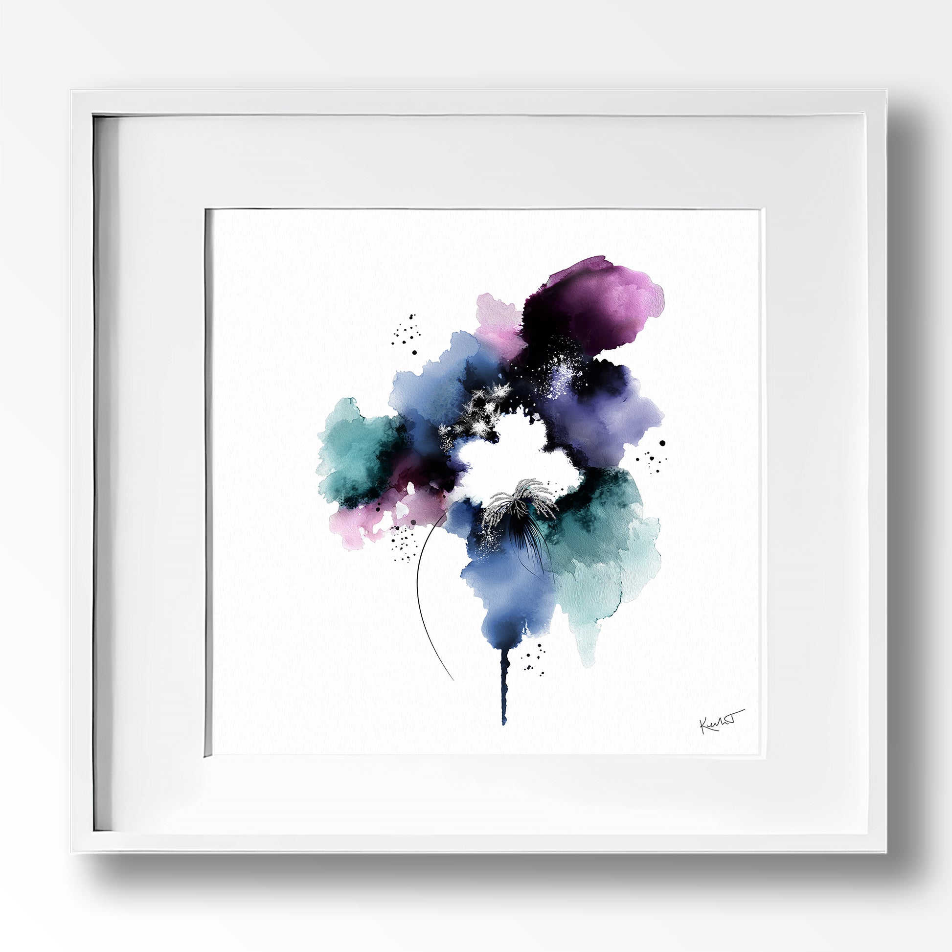 Set of 4 Winter-Inspired Abstract Prints by Kendra Taylor Art | Perfect for your gallery wall.