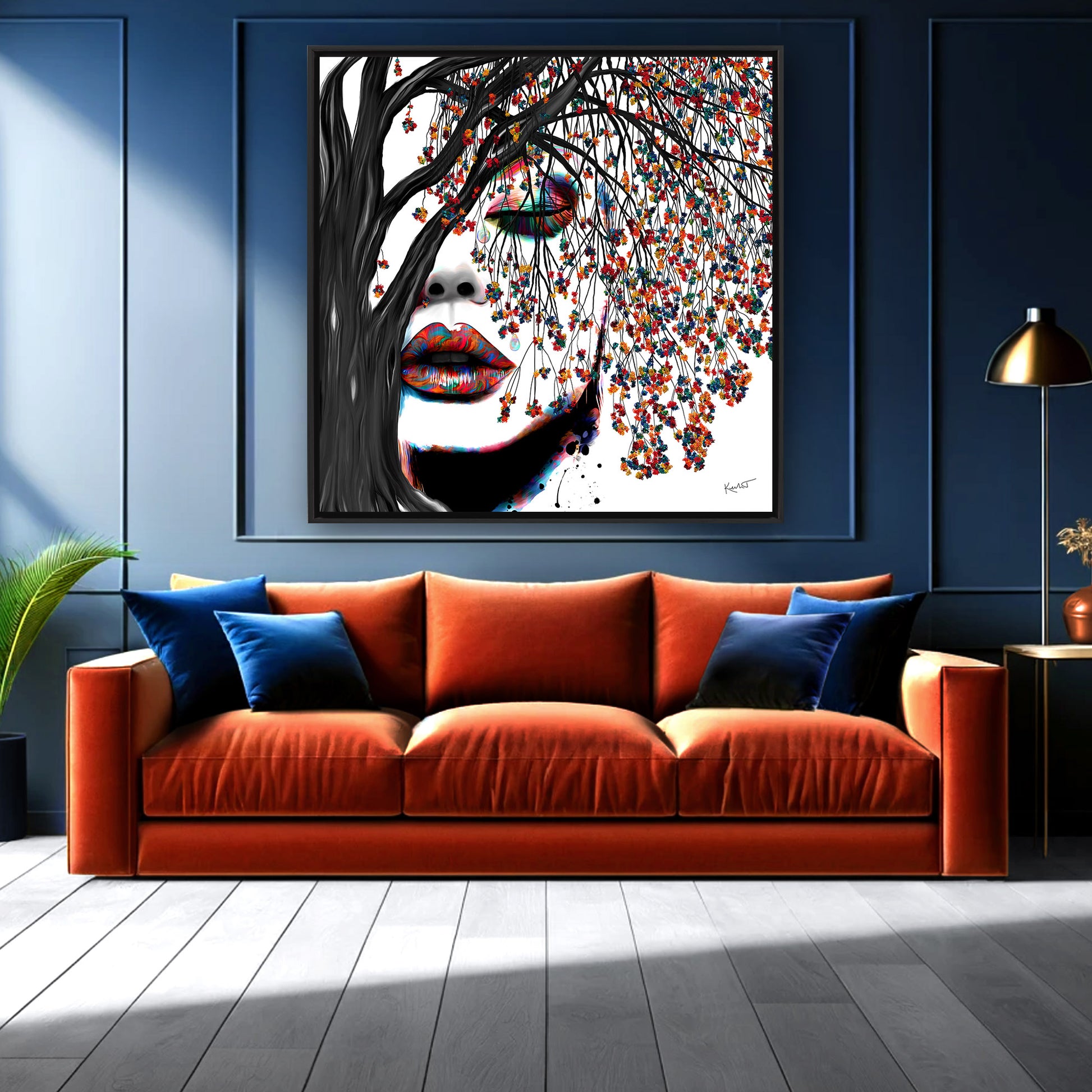 Colourful Abstract Portrait Fine Art Painting | Reflections of Understanding