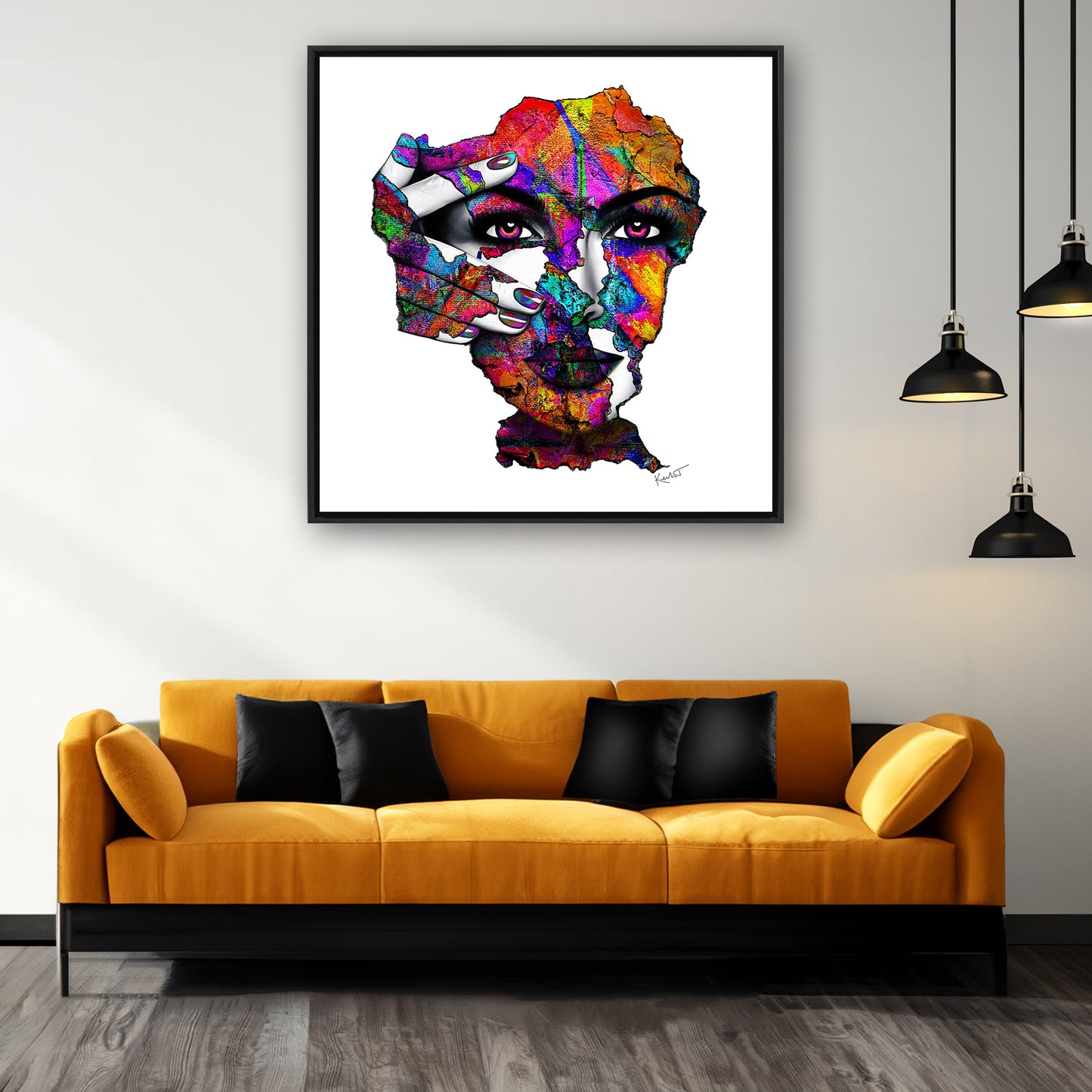 Contemporary Abstract Portrait Fine Art Painting | The Lens of Awareness