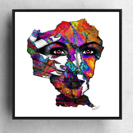 Contemporary Abstract Portrait Fine Art Painting | The Lens of Awareness