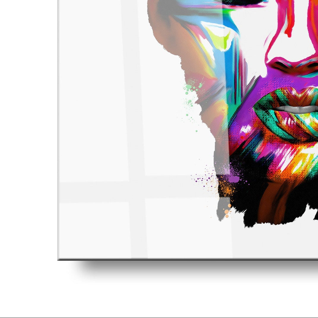 Colorful abstract portrait on a white background